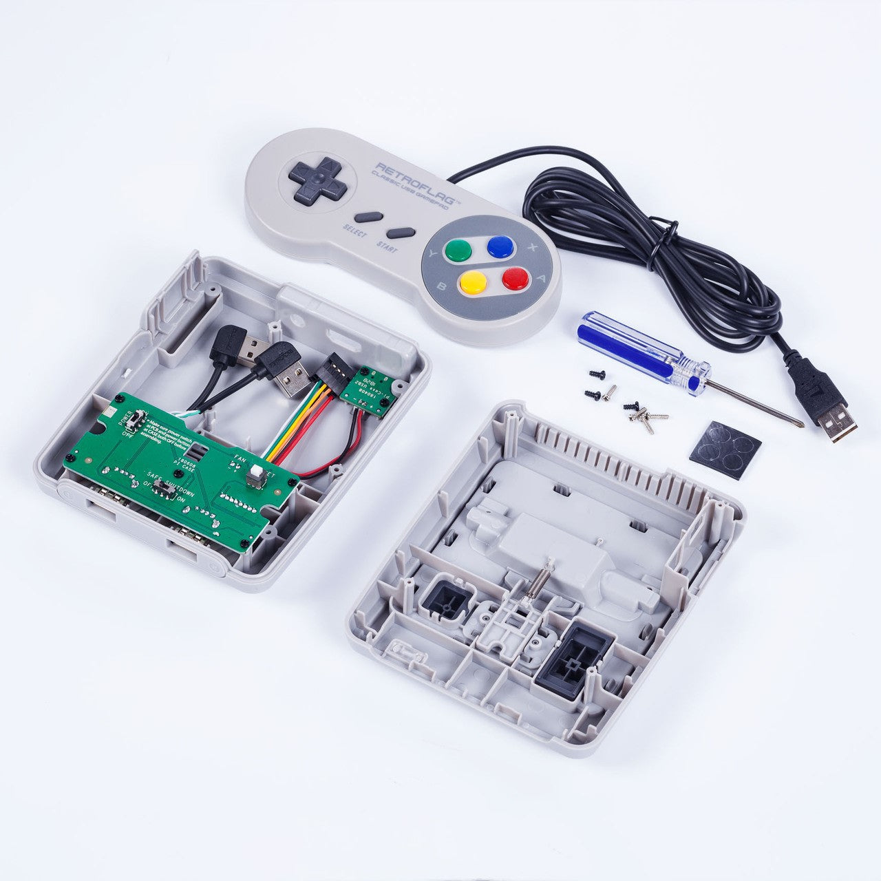 Retroflag SUPERPi Case box juego de manijas con cable