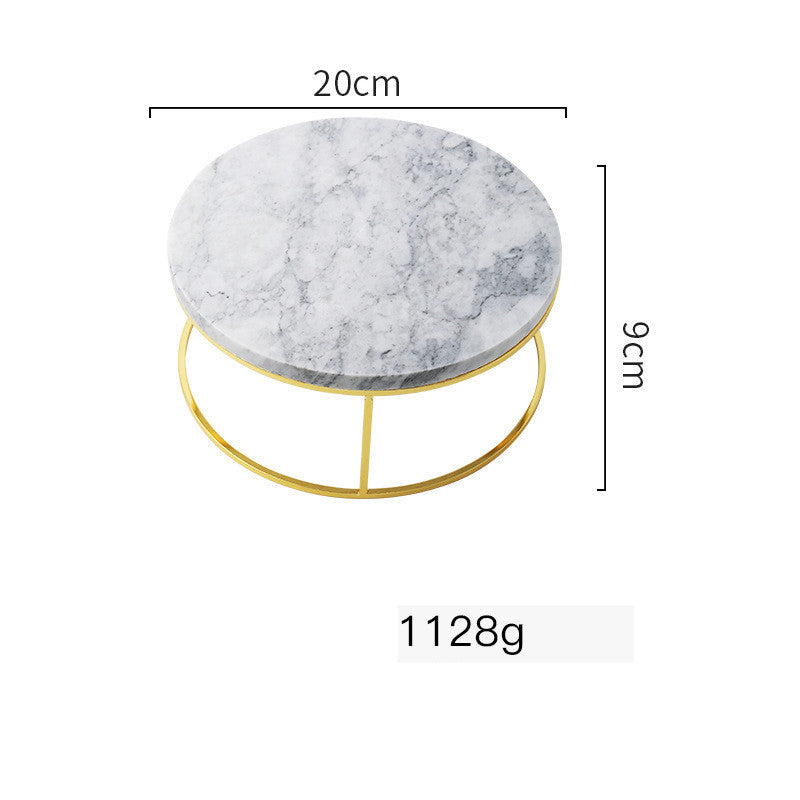 Ins Nordic Style Creative Natural Marble Cake Tray Table