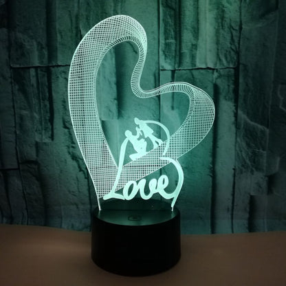 Veilleuse LED colorée Love LOVE 3D