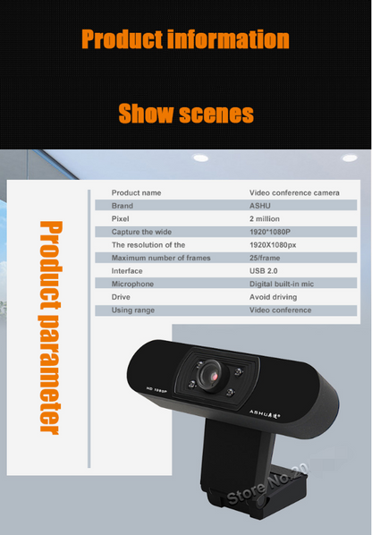 HDWeb Camera with Built-in HD Microphone