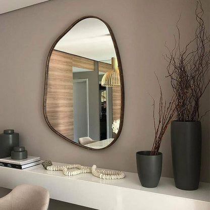 Wind Decorative Mirror Creative Wall-hanging Makeup Net Celebrity Bathroom