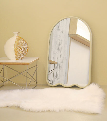 Cream White Ghost Shaped Mirror