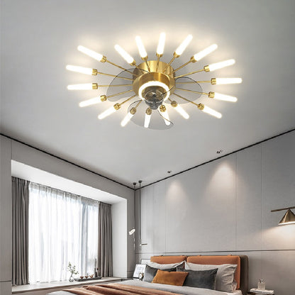 Modern Atmosphere Household Simple Bedroom Fan Lamp