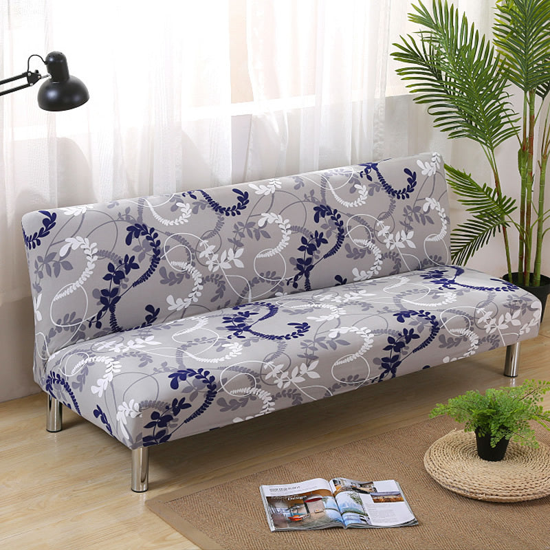 No armrest folding sofa bed cover