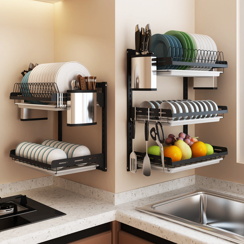 The Kitchen Shelf Is Placed On The Table Top