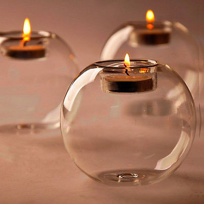 Europe style round hollow glass candle