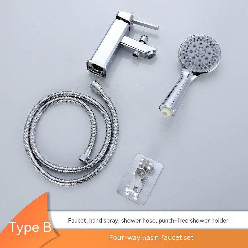 Home Bathroom Dual-purpose Washbasin Hot And Cold Single-hole Faucet Shower