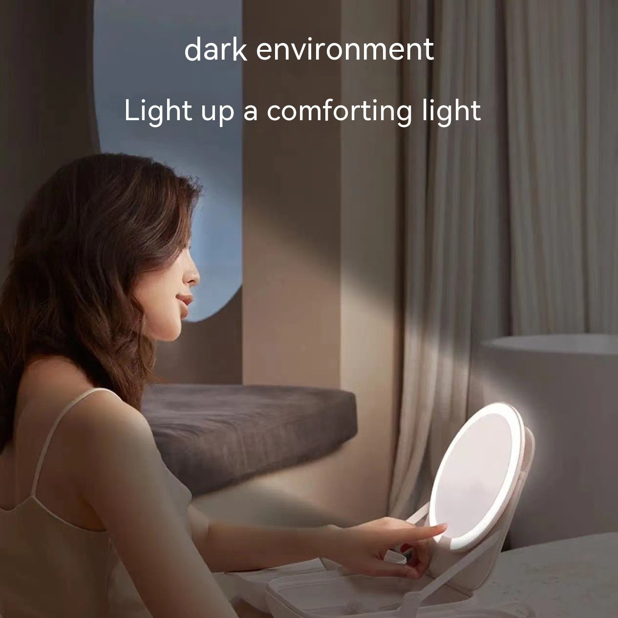 Led Makeup Mirror With Light Integrated Foldable Gift Pack