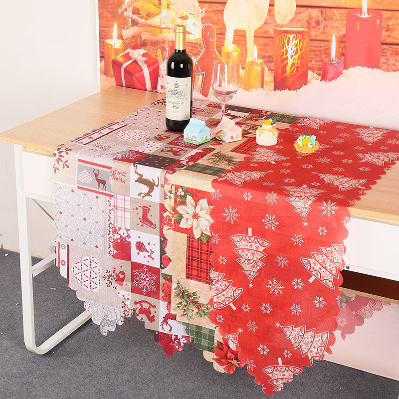 Christmas Decorations Printed Cloth Table Runner