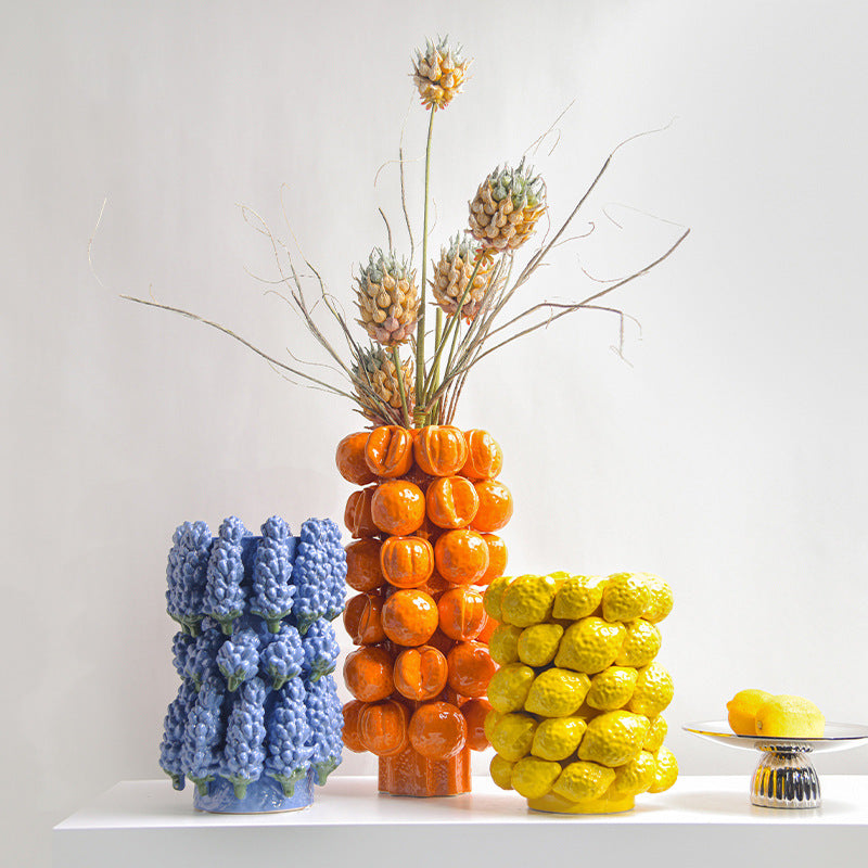 Vase à fruits en céramique moderne créatif domestique