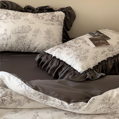 Home French Ice Silk Lace Bedding