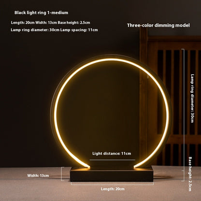 Nuevo anillo de lámpara LED de estilo chino con reflujo de incienso para decoración zen creativa para el hogar y la sala de estar