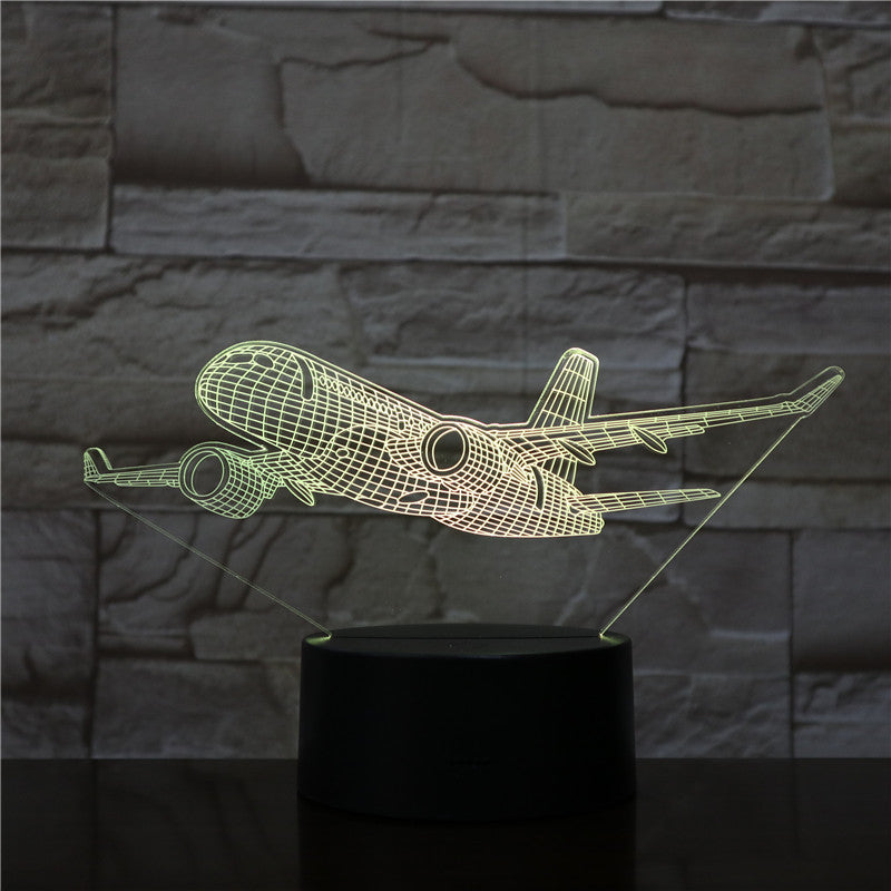 Lampe 3d personnalisée avion hologramme bébé veilleuse Cool nom personnalisation veilleuse pour enfant chambre décor 3d Led veilleuse