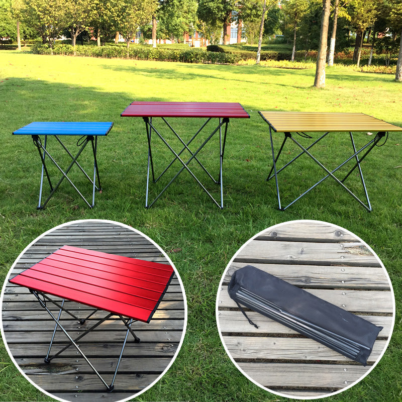 Alpinisme en plein air, table pliante en super alliage, table de pique-nique portable pour camping barbecue, trompette simple, mini table en gros