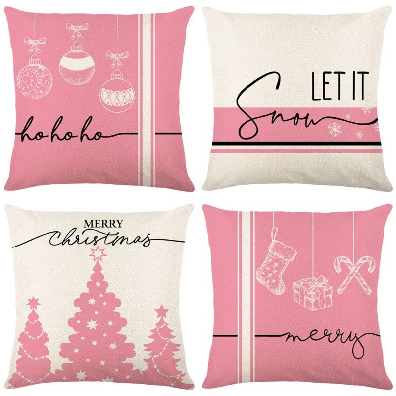 Home Christmas Decorative Printed Pillowcase