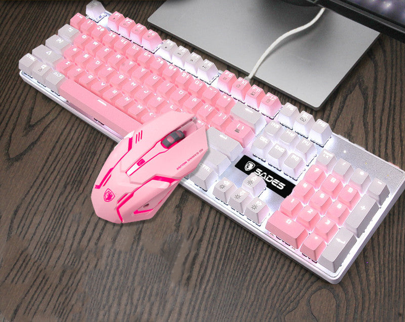 Conjunto de teclado y mouse mecánicos.