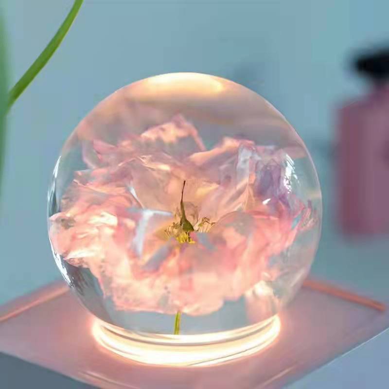 Resin Crystal Ball Cherry Blossom Bluetooth Speaker