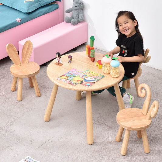 Costume de table et de chaise en bois massif pour enfants de maternelle