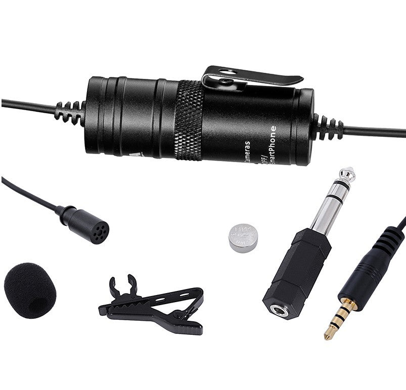 Caméra professionnelle avec microphone cravate