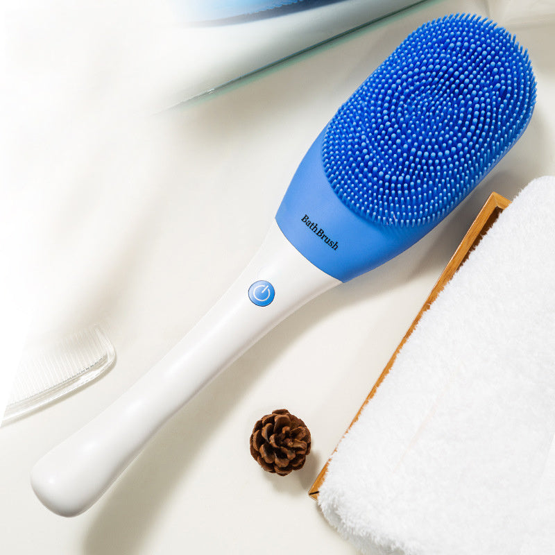 Brosse de bain de massage électrique en silicone pour le dos