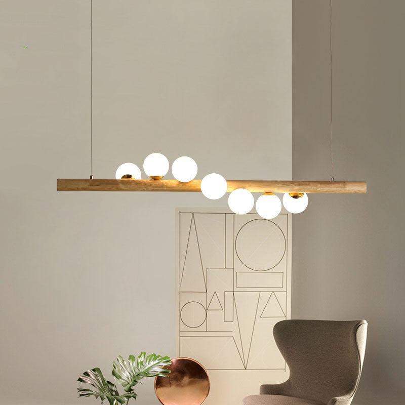 Chandelier Solid Wood Modern Minimalist Log