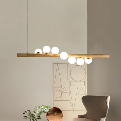 Lustre en bois massif moderne minimaliste en rondins