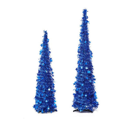 Artificial Tinsel Up Christmas Tree With Stand Gorgeous Collapsible Artificial Christmas Tree For Christmas Decorations