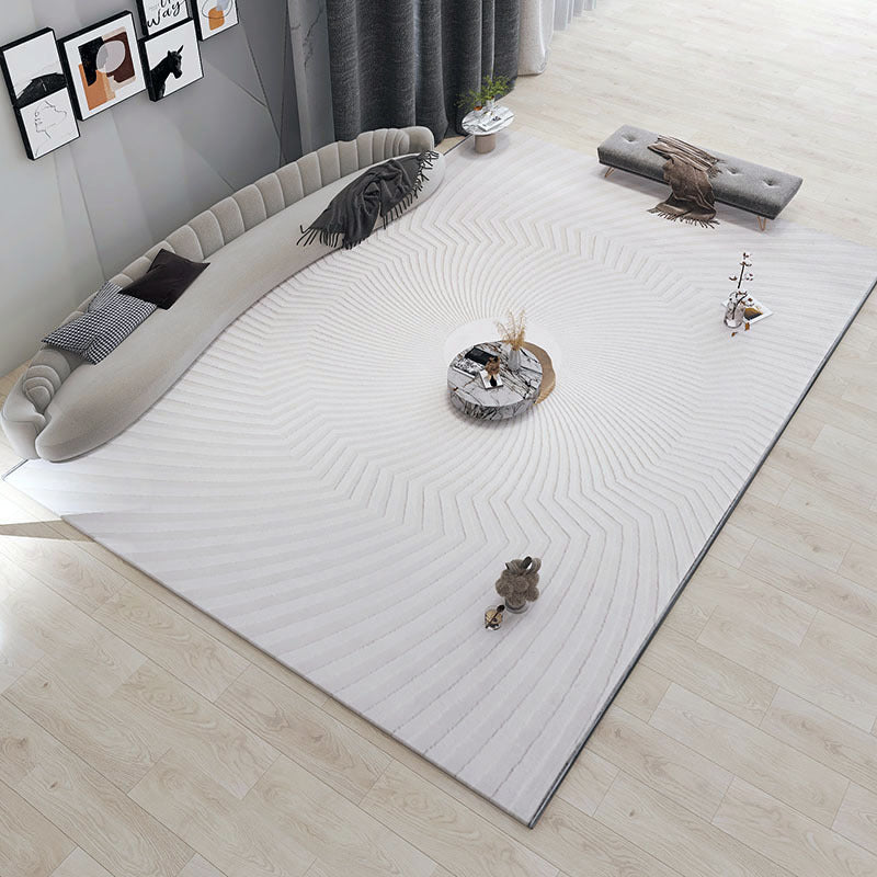 Light Luxury Minimalist Sofa Coffee Table Floor Mat White