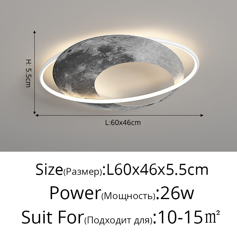 Planeta Luna Lámpara De Techo Dormitorio Creativo