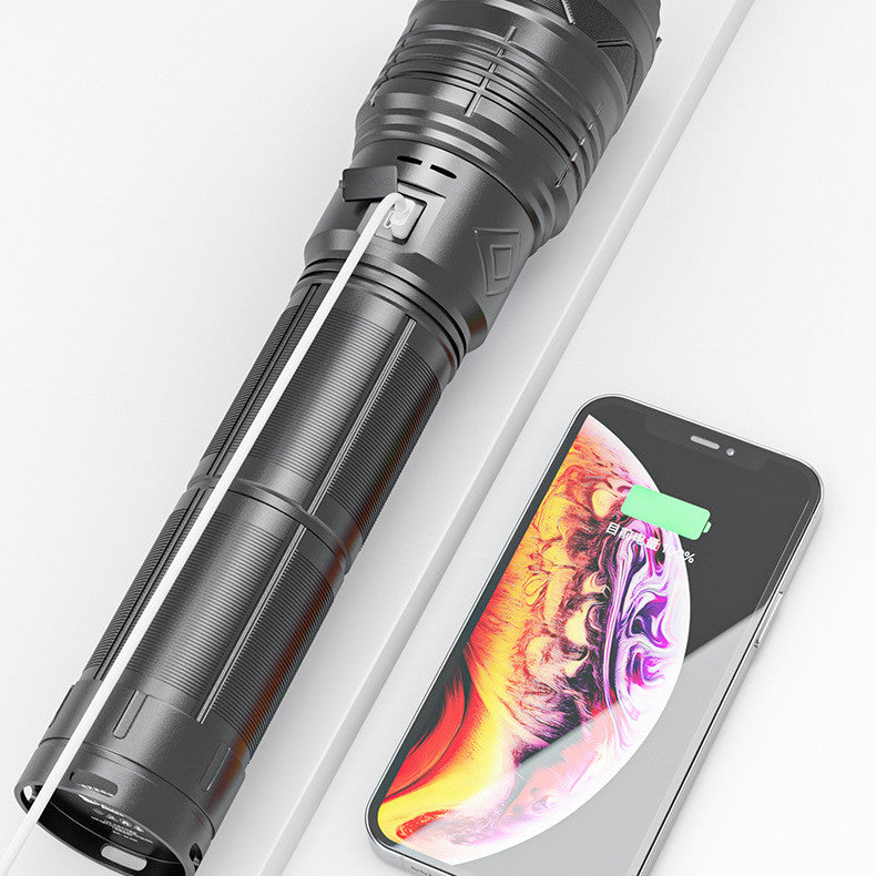 Super Bright Long Range Powerful LED Flashlight Type-C USB Rechargeable