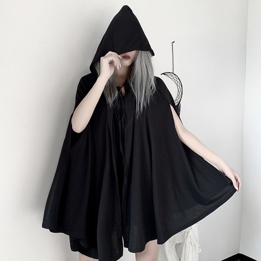 Halloween Cloak Pumpkin Lamp Cloak Intervention Shawl Velvet Trench Coat