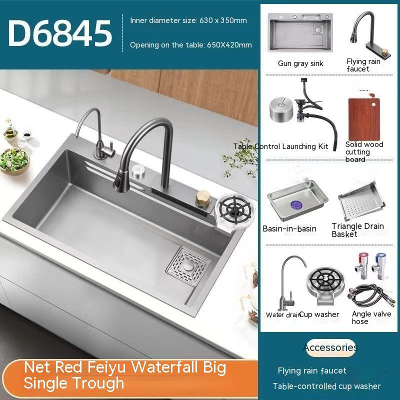 Kitchen Handcrafted Stainless Steel Dishwashing Basin