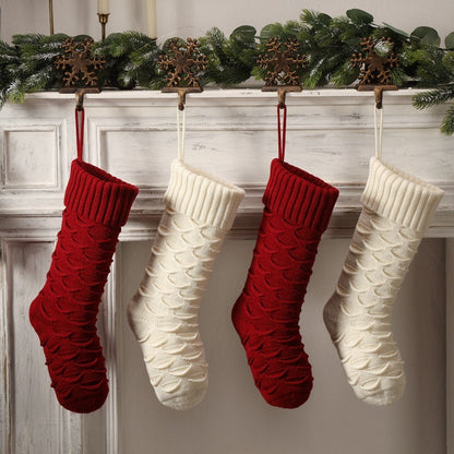 Sac cadeau de Noël Chaussettes décoratives Décoration suspendue tricotée