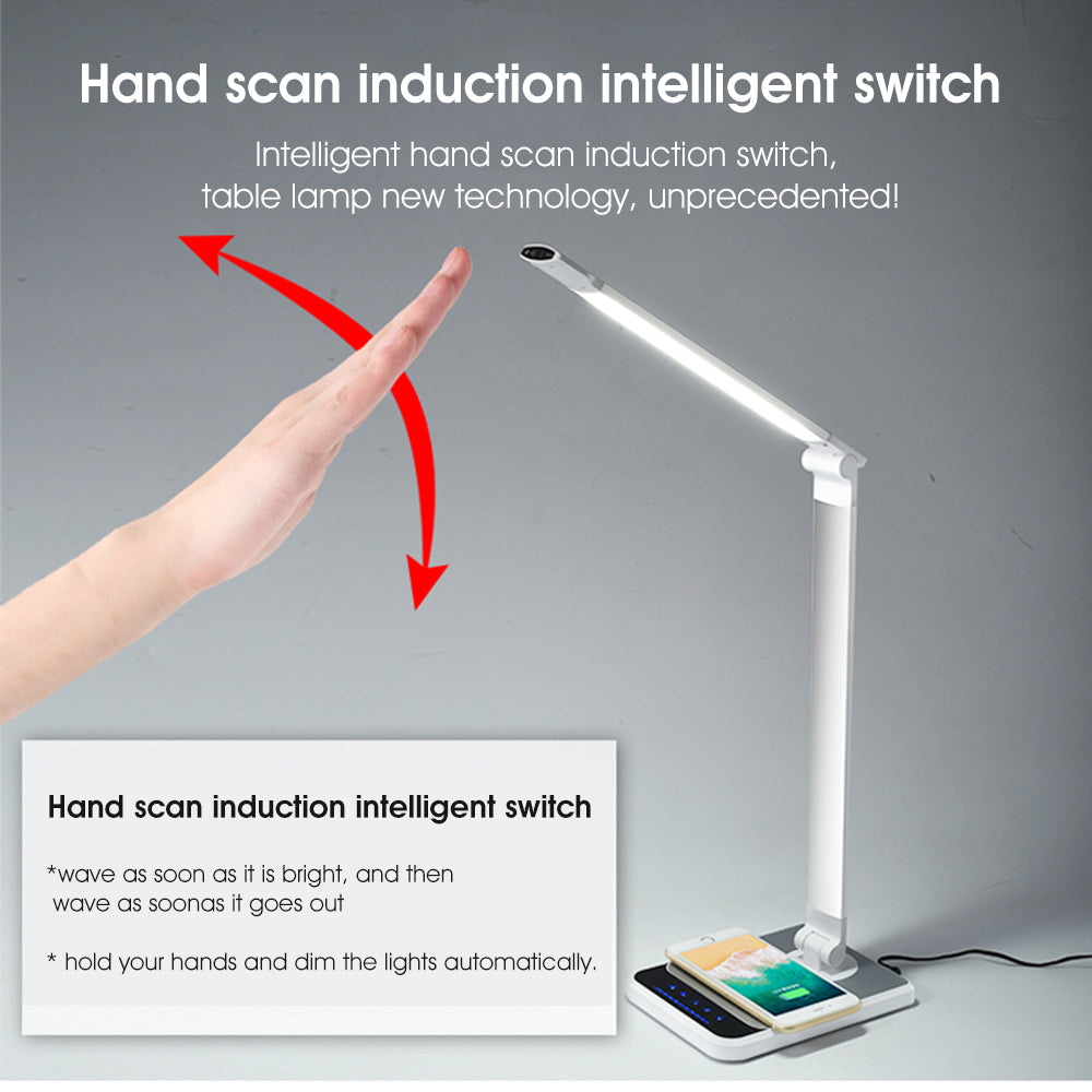 LED smart hand scan sensor folding table lamp