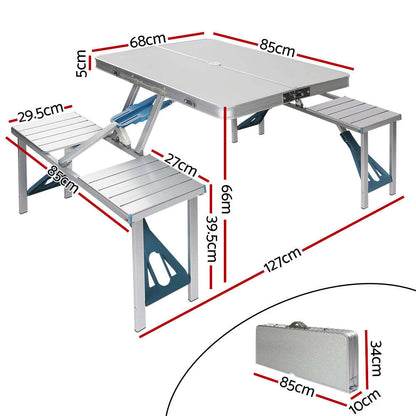 Mesa y silla plegables de una sola pieza para exteriores, mesa plegable de aleación de aluminio, venta al por mayor, barbacoa, hogar, Camping, mesa y silla portátiles de aleación de aluminio