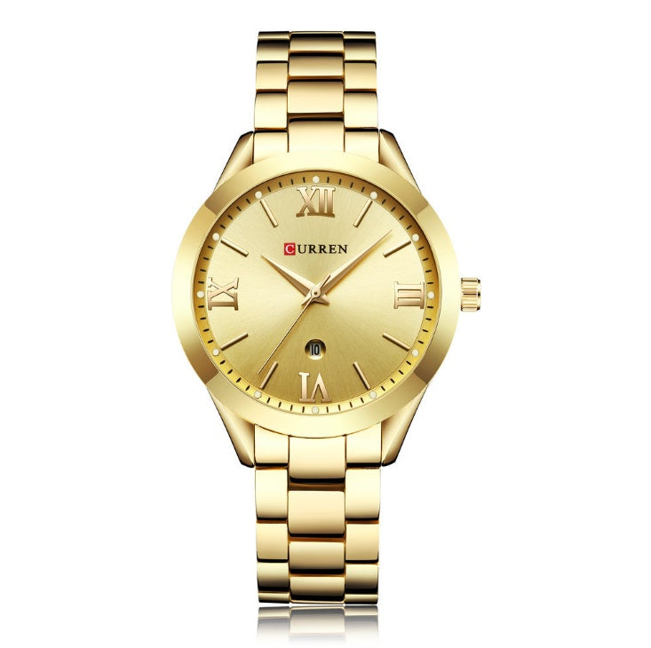 Reloj CURREN 9007 de oro rosa, relojes de cuarzo para mujer, reloj de pulsera de lujo para mujer, reloj femenino