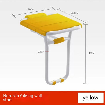 Bathroom Folding Stool Wall Non-slip Seat