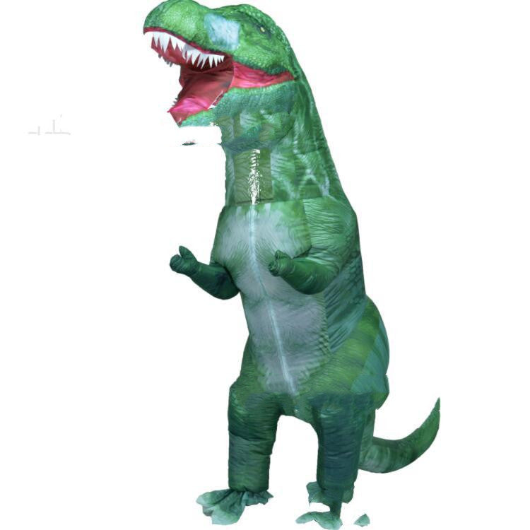 Traje inflable para fiesta de Halloween, dinosaurio inflable