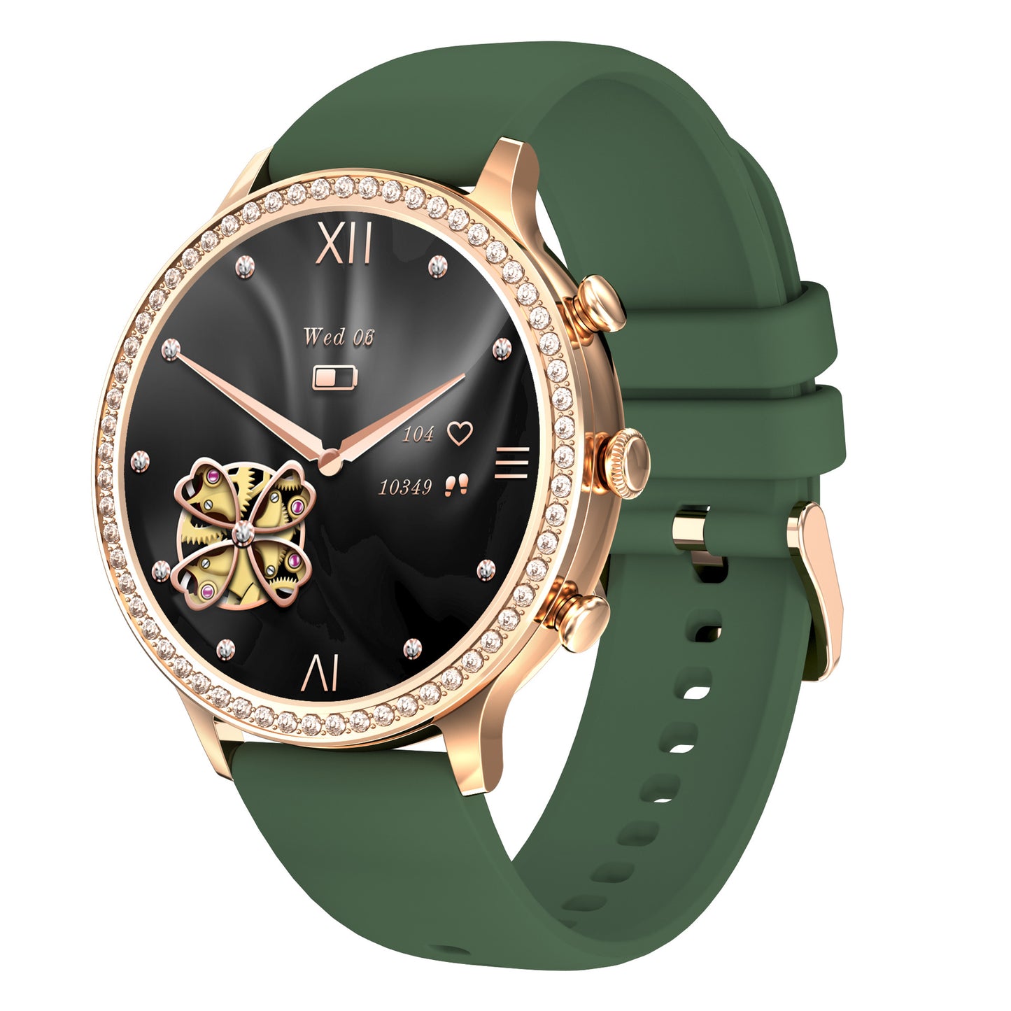 Appel Bluetooth de la montre intelligente en silicone pour femmes