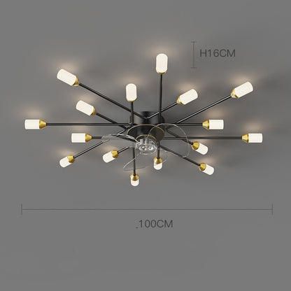 Modern And Minimalist Creative Nordic Living Room Fan Lights