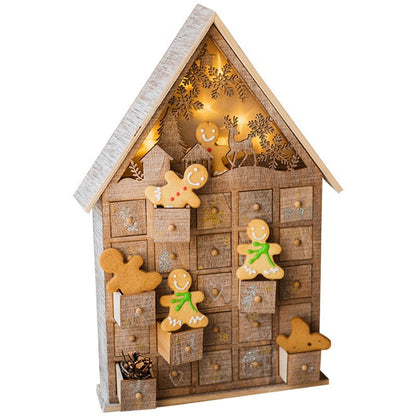 Caja de Navidad con forma de cajón, casa de dulces, caja de luz decorativa