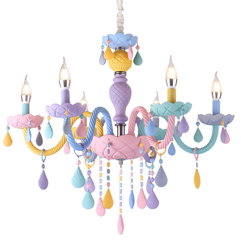 Lampes de chambre en cristal macaron