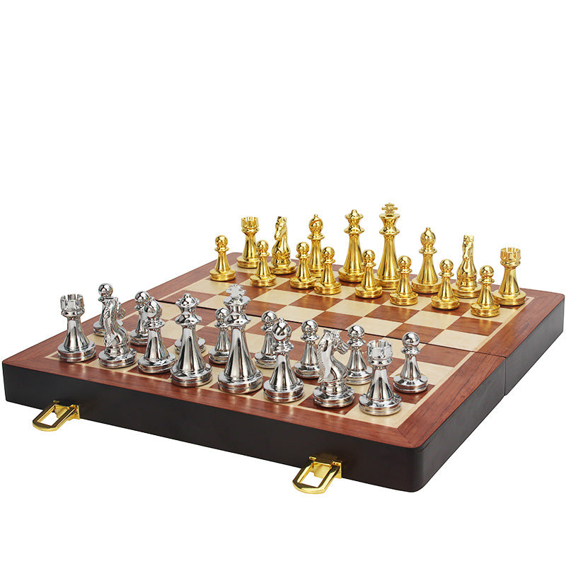 Folding Metal Smart Chess Box Ieces Magnetic