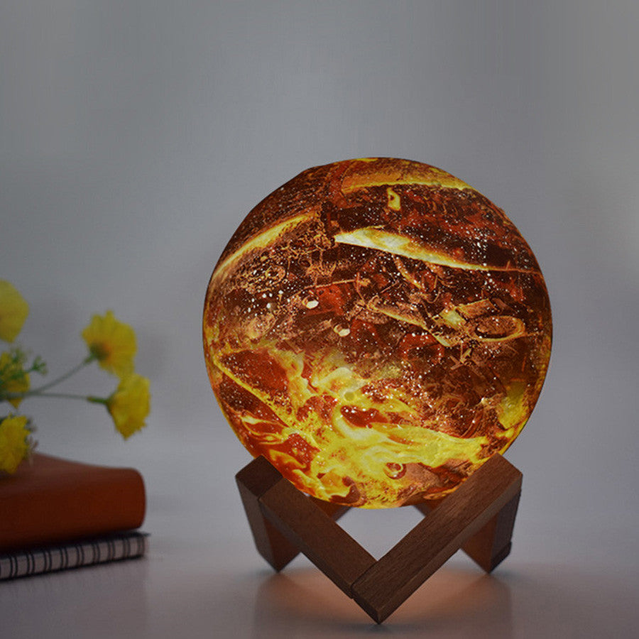 Painted flame LED 3D night light