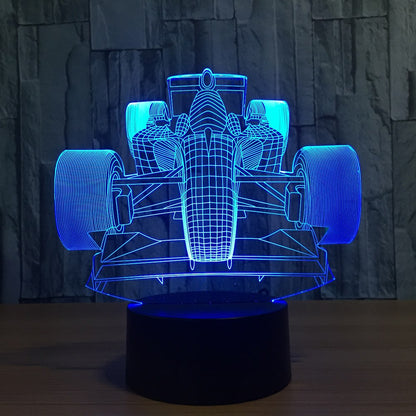 Luz 3D creativa colorida carga táctil LED luz visual regalo atmósfera lámpara de mesa carreras