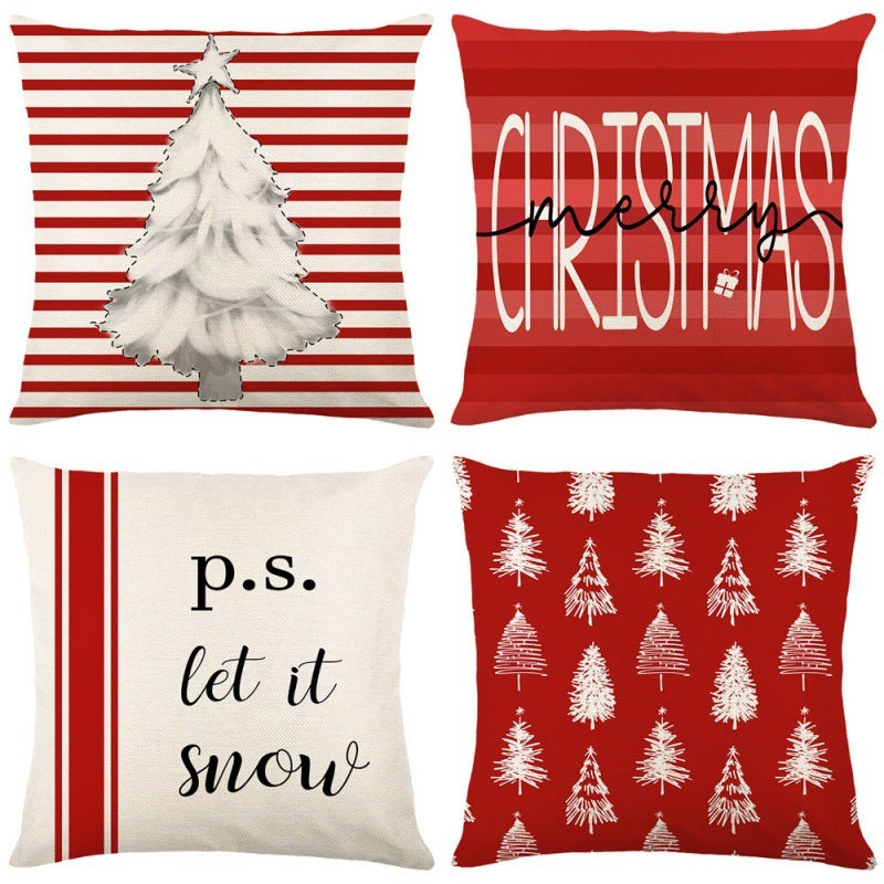 Home Christmas Decorative Printed Pillowcase