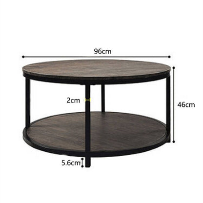 Table Ronde Double Vintage en Fer