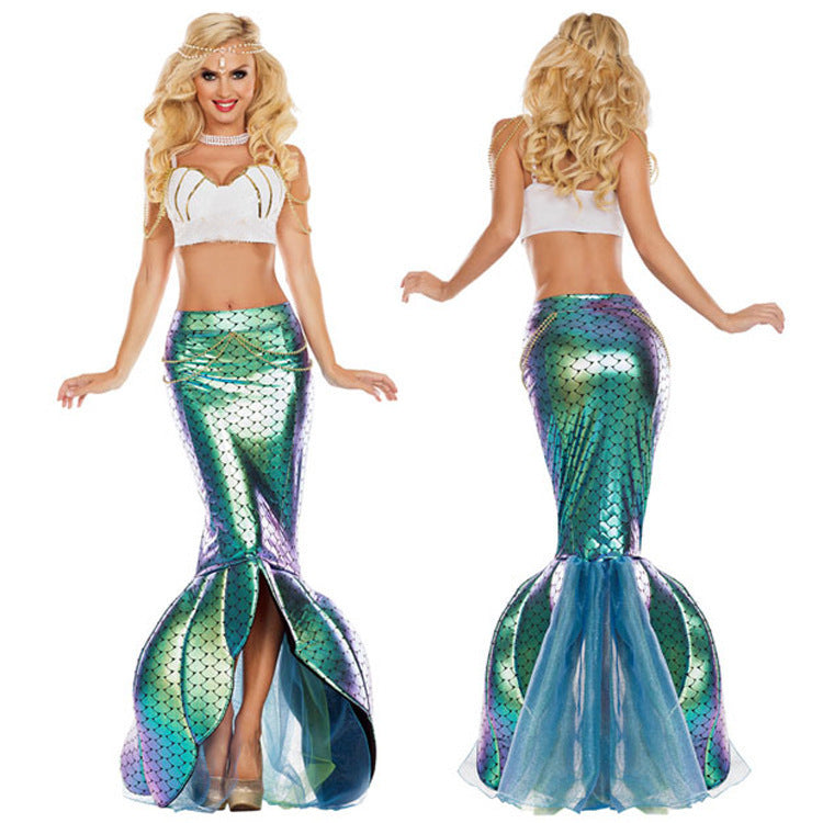 Ropa de cosplay de sirena femenina para Halloween