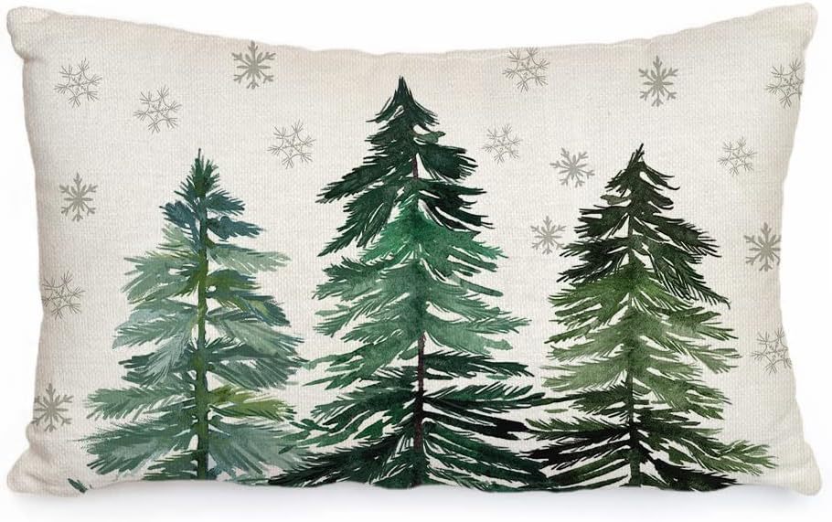 Christmas Simple Linen Pillow Cover Home Sofa Decoration