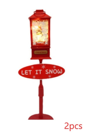 Christmas Snow Street Lamp Living Room Decorations